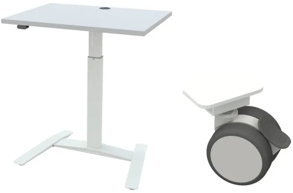 Single sit-stand desk - Wheels